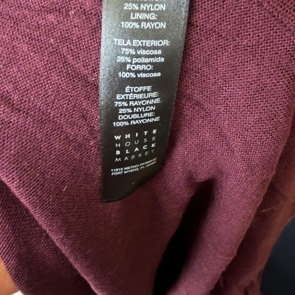 White House Black Market Plum Crochet Pencil Skirt - Picture 6 of 6